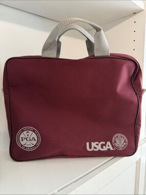 Golf USGA United States Gold Association PGA Maroon and Gray Brief Bag/Zip Case